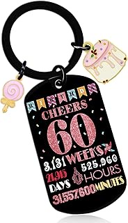 60th Birthday Gifts For Women 60th Happy Birthday Decorations For Woman Funny Keychain Gift For 60th