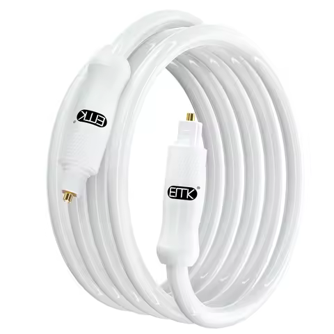 EMK Optical Audio Cable Toslink Cable 5.1 Digital SPDIF Optical Cord for TV, Blu-ray Player, Xbox, S