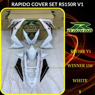 RAPIDO COVER SET RS150R/RS150 V1 WINNER 150 (8) WHITE (STICKER TANAM/AIRBRUSH) COVERSET