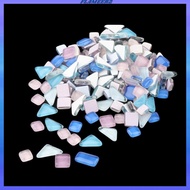[Flameer2] Mosaic Tiles Square Triangle Mosaic Stones Stained Glass Tiles for Decoration Picture , M