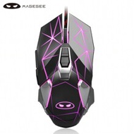 MageGee 1pc G10 Wired Gaming Mouse, 7 Colors Breathing LED Backlit Gaming Mouse, 6 Adjustable DPI (u