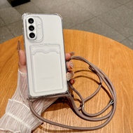 Lanyard Card Slot Phone Case Can Store ID Bank VIP Card For Samsung Galaxy A73 A72 A71 A57 A56 A55 A