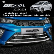 Vemart Perodua bezza chrome front bumper trim garnish accessories stainless steel bezza 2021 2022
