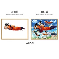 ภาพวาดเรืองแสง Dragon Ball Super 3D สไตล์การ์ตูนญี่ปุ่น งานฝีมือตกแต่งบ้าน เล่มที่ 7 ของ Dragon Ball