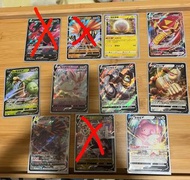 PTCG POKEMON CARD 伽勒爾火焰鳥 伽勒爾閃電鳥 頑皮雷彈 焚焰蚣vmax 阿羅拉椰蛋樹v 仙子伊布v 美錄梅塔v 請假王v 鋼鎧鴉vmax 鋁鋼龍v 幸福蛋v
