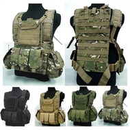 ✔Military USMC Tactical Combat Molle RRV Chest Rig Paintball Harness Airsoft Vest W/ Canteen HyO'kv