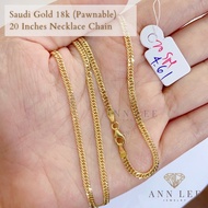 ✓PAWNABLE✓FREE SHIPPING✓COD Legit Real Saudi Gold 18k 20 Inches Necklace Chain