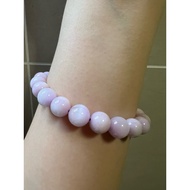 Light purple and pink Kunzite stone bracelet with round beads 9.6 mm_Jade_PU 4u nature_love and love