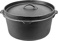Cuisiland 20Qt DIA 17-inch Huge Pre-seasoned Cast iron Dutch oven with 3 Legs