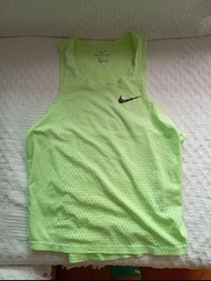 Nike aeroswift green 青 男 men 背心 dri fit singlet 運動衫 球衣 tennis running marathon 跑步三項鐵人 馬拉松