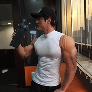 Slim Training Compression Gym Sleeveless TShirt Workout Tank Top Men Bodybuilding Tight Clothing Fitness Mens Sports Vests Muscle Man Singlets