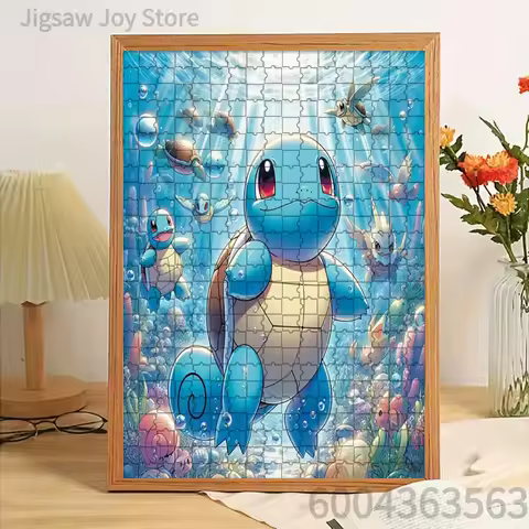 Paper Jigsaw Puzzle Squirtle Underwater Coral Scene Artwork Brain Teaser