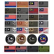 Malaysia National Flag Velcro Patch Cloth Sticker Clothing Backpack Accessories Malaysia Rubber PVC 