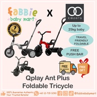 [Fabbie Baby Mart] Koopers QPLAY Ant Plus Compact Foldable Children Tricycle EN71 | Basikal Tolak 3 