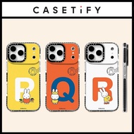 Paint Brush Rabbit P Q R Letter Phone Case For iPhone 17 Pro Max 17 Air 16 Plus 15 14 13 12 11 Shock