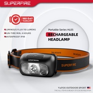 SUPERFIRE HL05 Lamp kepala Super Bright Head light Waterproof Rechargeable outdoor