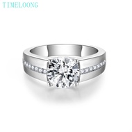 Luxury Pass Test Diamonds D Color Round Cut 2 CT Moissanite for Men's Ring 925 Sterling Silver Gift
