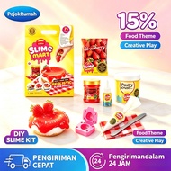 ZURU Slime Mart Kit DIY Strawberry Cheese Cake Slime Toy Self-Playingbuatan for Children