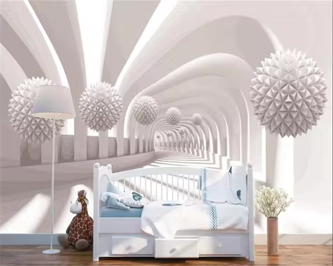 beibehang papel de parede Custom modern new white extension space clothes store live room sofa backg