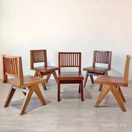 Household Stool Restaurant Table Backrest Chair Solid Wood Frame B & B Old Elm Coffee Large Small Ap