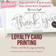 [SG Seller] 🇸🇬 Loyalty card Printing | Business card Printing | Thank you card Printing | Matte