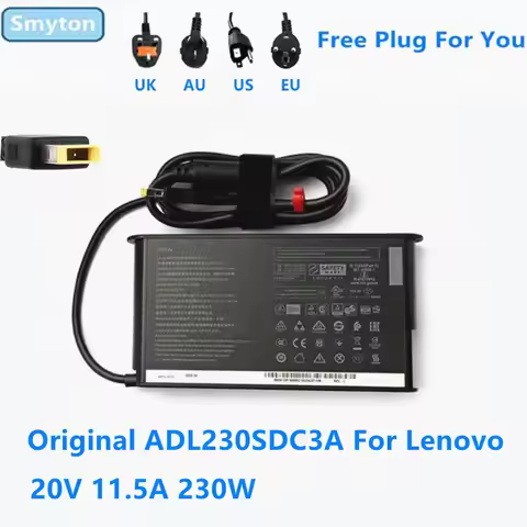 Original AC Adapter Charger For Lenovo 20V 11.5A 230W ADL230SDC3A ADL230SCC3A Laptop Power Supply