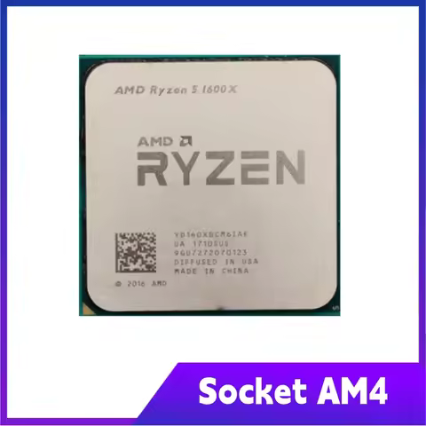 AMD R5 1600X Six-Core Twelve-Thread 3.6 GHz CPU 95W L3=16M Socket AM4 AMD Ryzen 5 1600X