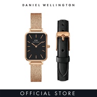 Daniel Wellington Gift Set - Quadro 20x26mm Pressed Melrose Rose gold Black  + Quadro/Petite 10mm Pr