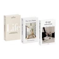 3ชิ้น หนังสือปลอมพับได้ เครื่องประดับหนังสือตกแต่งลักษณะมินิมอล สำหรับการตกแต่งห้องจัดแสดงตัวอย่าง