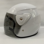 Helm Evo Putih Glossy Half Face Helmet Nouvo Helem SNI Dewasa Motif - bukan KYT INK GM NHK ZEUS MDS JPX