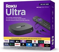 Roku Ultra | The Ultimate Streaming Device 4K/HDR/Dolby Vision/Atmos, Rechargeable Roku Voice Remote Pro, Ethernet Port, Hands-Free Controls, Lost Remote Finder, Free &amp; Live TV - USA Imported - Authentic