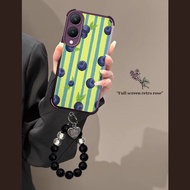 2pcs(Deep purple blueberry phone Case+Lanyard) For Vivo Y28 5G/Y29 5G/Y29s 5G/Y51 Pro 5G/Y56 5G/Y28s