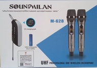 ไมค์โครโฟน ไมค์โครโฟนไร้สาย ไมค์ลอยคู่ รุ่น M-628 UHF แท้ Wireless Microphone SML ไมค์ร้องเพลง รุ่นใหม่ล่าสุด มีเก็บเงินปลายทาง