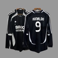 Áo Bóng Đá Cổ Điển Tay Dài Đồng Phục Bóng Đá Cổ Điển Áo Đấu Beckham Zidane Messi Cristiano Ronaldo T