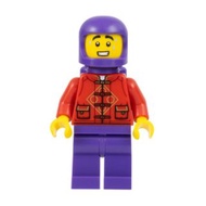 Lego 80111 hol319 Lunar New Year Parade Participant - Male, Red Tang Shirt, Dark Purple Legs, Space 