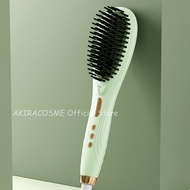 Japan AKIRA Ceramic Negative ion 4D Hair Straightener Comb Straightening Beard Brush LCD Display fo