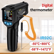 Mestek Laser Temperature Meter Infrared Thermometer IR02C Non-contact Pyrometer Cooking Thermometer 