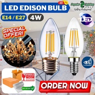 LED Edison Filament Bulb 4W 6W 40W Vintage LED Candle Bulb E14 E27 Daylight/Warmwhite Mentol C35 ST6