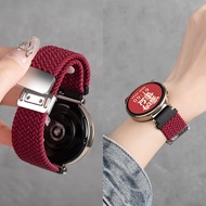 สายนาฬิกาผ้าสีแดงแบบทอสำหรับ Huawei GT5 GT4 GT4 pro Watch4Pro GT3 GT2 GT1 สายยางแบบดูดซับแม่เหล็กสำห