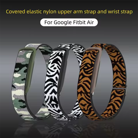 Fitbit Air Elastic Strap Covered Original Structure Elastic Nylon Woven Wristband Compatible with Fi