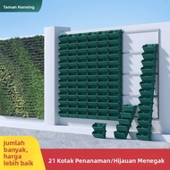 Vertical Garden Planter 4x4 Grid Wall-Mounted 16 Slots Stackable