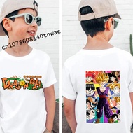 COD 2026Dragon Ball Son Goku Son Gohan anime costume kids white T-shirt pure cotton short-sleeved ca