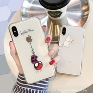 Cartoon couple iphone10x Transparent mobile shell 7plus Slim soft shell protection cover Apple 6S/8