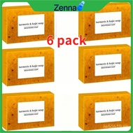 READY STOCK   6pack  Kojic Turmeric Face Soap, Kojic Soap, Face Cleansing Soap, Turmeric Face and Bo