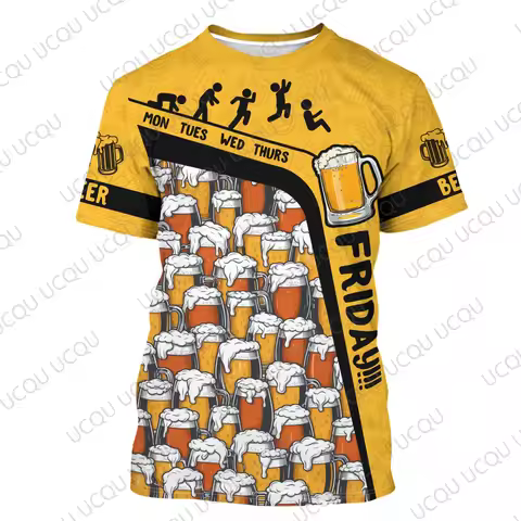 Funny Oktoberfest Beer Festival 3D Print T Shirt Beer Lover Graphic Tee Drinking Party Casual Short 