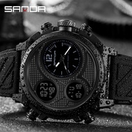 SANDA Fashion Waterproof Dual Display Multifunctional Men's Watch 3002-4