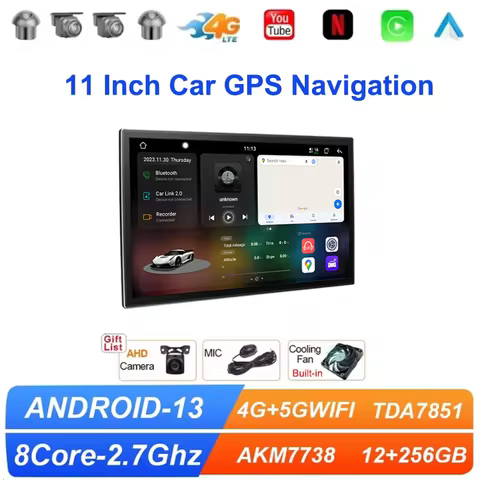UIS7870 11.5inch Car Radio GPS 2 din Android 11 Auto Carplay For Nissan Hyundai KIA TOYOTA Honda Mul