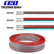 OXY 3-CORE TIN-PLATED ELECTRICAL WIRE 3PIN ANTI-OXID AWG22 AWG20 AWG18 FOR FULL COLOR LED ARGB WS281