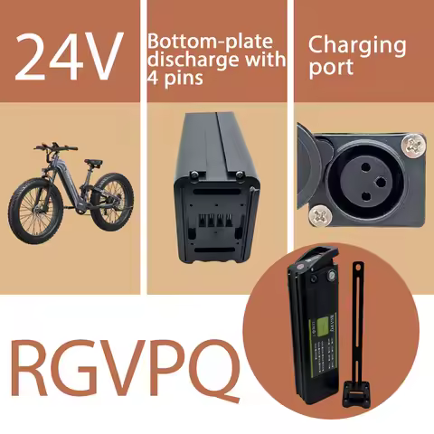 Black Silver Fish 390, bottom discharge four pin, 18650 lithium-ion battery, 24V 20AH-80AH applied t