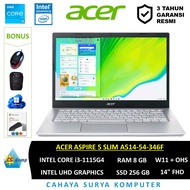 Laptop Acer Aspire 5 Slim A514-54-346F Intel Core i3-1115G4 RAM 8GB SSD 256GB Intel UHD Graphics 14" FHD W11 OHS